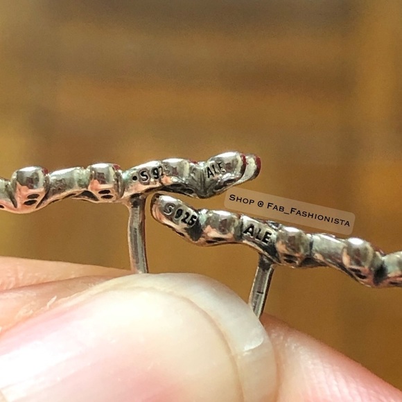 Pandora Daisy Pave Earrings Sterling Silver - Picture 6 of 14